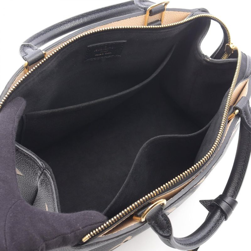 Louis Vuitton Petit Palais PM Handbag Bicolor Monogram Empreinte M58913 Black