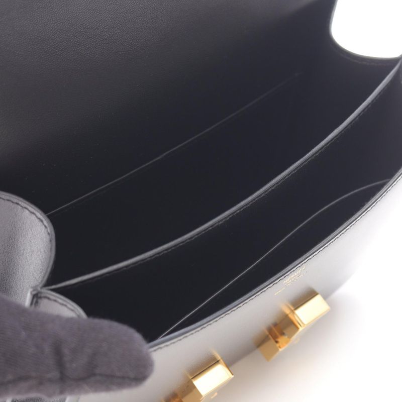 Hermes Shoulder Bag Constance 3 Mini Black Calf Leather Constance 3 Mini Black
