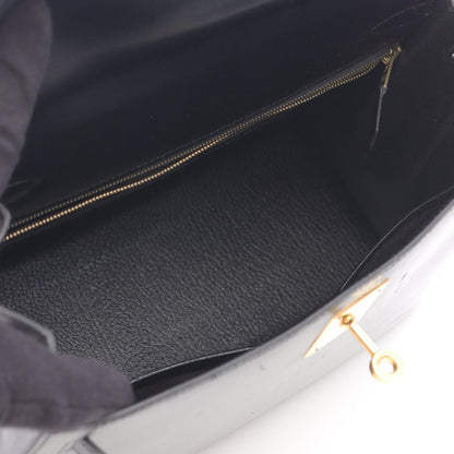 Hermes Handbag Kelly 28 Black Calf Leather Kelly 28 Black Women Used a