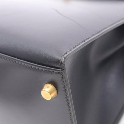 Hermes Handbag Kelly 28 Black Calf Leather Kelly 28 Black Women Used a