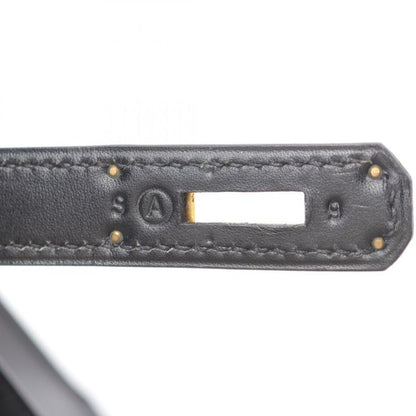 Hermes Handbag Kelly 28 Black Calf Leather Kelly 28 Black Women Used a