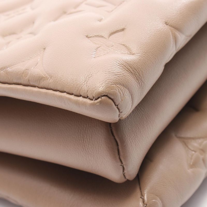 Louis Vuitton Shoulder Bag Couss in PM Monogram Taupe M59277 Taupe Leather