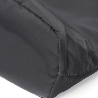 Prada Tote Bag Tessuto 1bg189 Black Nylon Saffianoleather Triangle Logo Tote