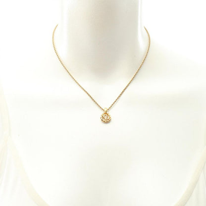 Dior Necklace CD Logo GP (gold Plated) Necklace Ladies Used a