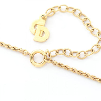 Dior Necklace CD Logo GP (gold Plated) Necklace Ladies Used a