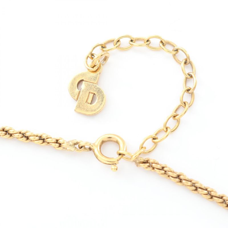 Dior Necklace GP (gold Plated) Necklace Ladies Used a