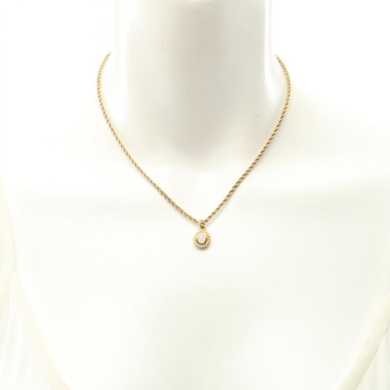 Dior Necklace GP (gold Plated) Necklace Ladies Used a