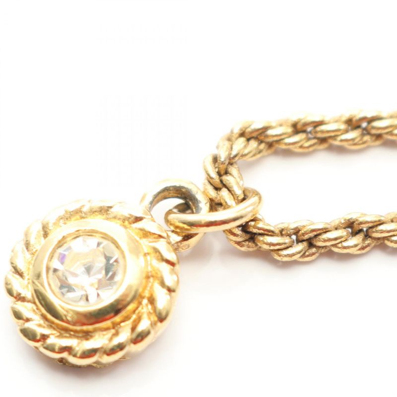 Dior Necklace GP (gold Plated) Necklace Ladies Used a