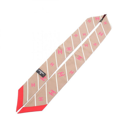 Chanel Scarf Coco Mark Multi Silk Scarf Women Used a