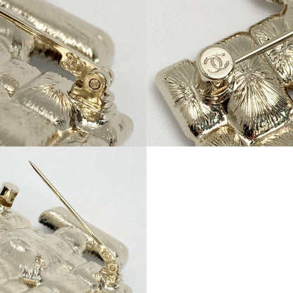 Chanel Cocomark Perfume Bottle Motif Brooch B24c Gold GP Rhinestone