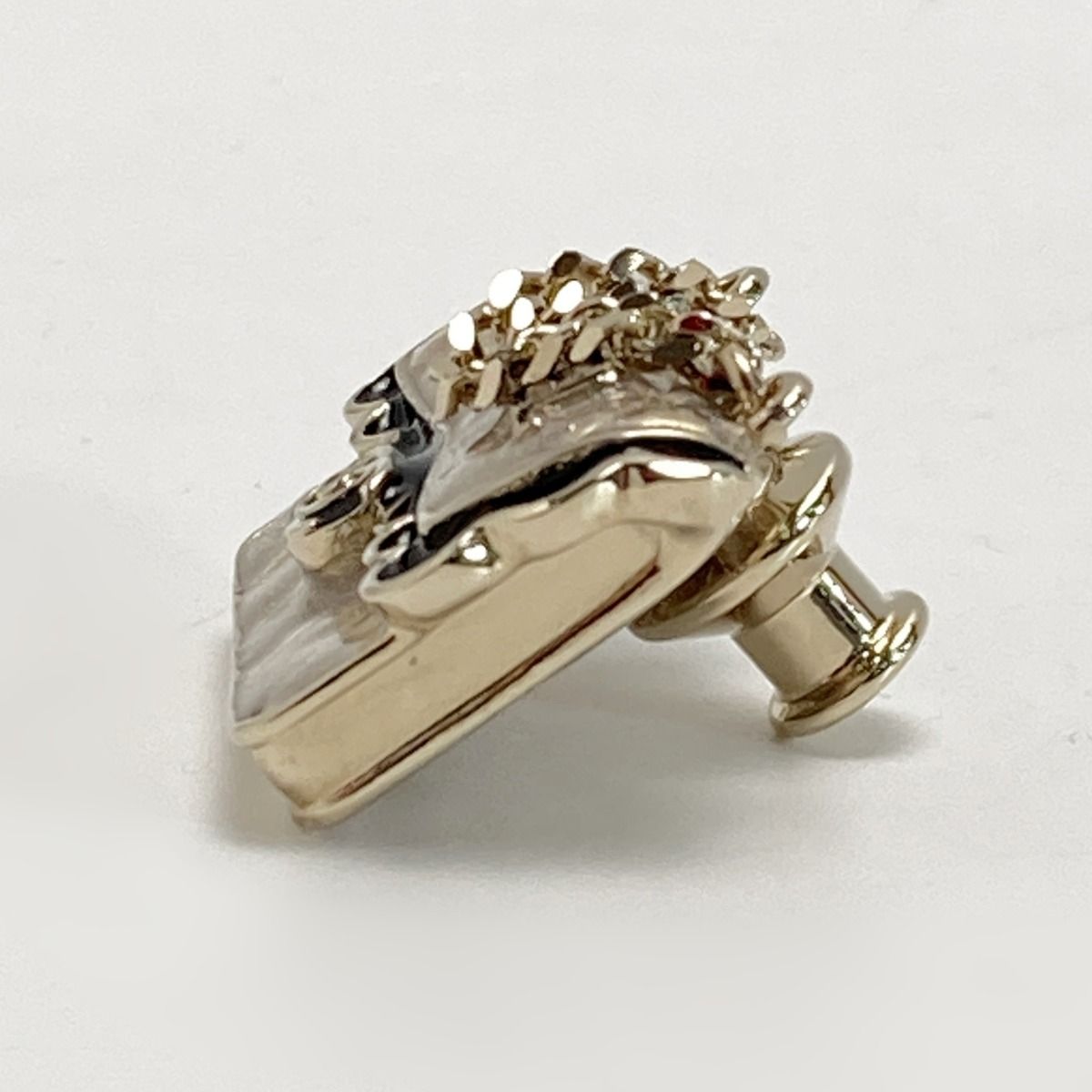 Chanel Matelasse Bag Motif Pin Brooch C24b Gold GP Here Mark