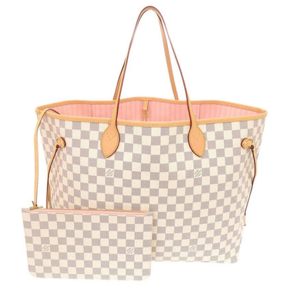 Louis Vuitton Current Neverfull GM Damier Azure N40601 Ic Rose Ballerine Tote