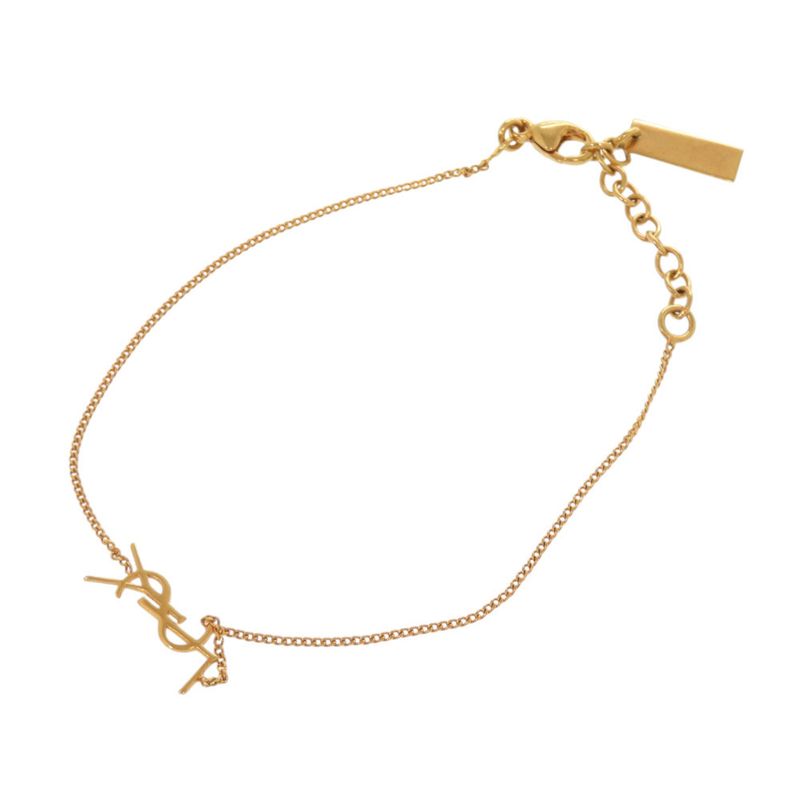 Saint Laurent Paris YSL Logo Bracelet Metal Gold Accessories 1663 Saint Laurent