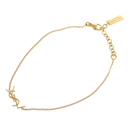 Saint Laurent Paris YSL Logo Bracelet Metal Gold Accessories 1663 Saint Laurent