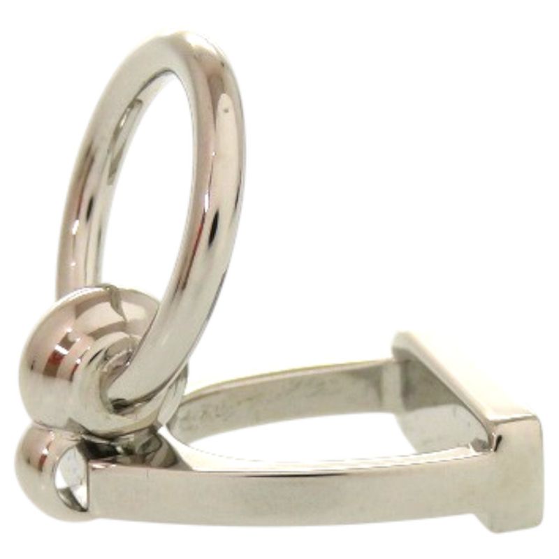 Unused Hermes Etlier Scarf Ring Metal Silver 0576 Hermes