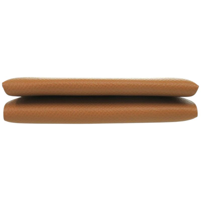 Hermes Calvi Duo Vaux Epson Gold Stamped B Brown Coin Case Wallet 0582 Hermes