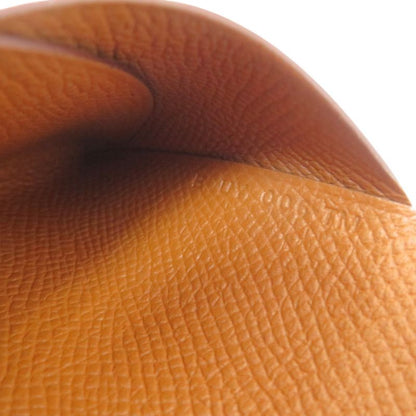 Hermes Calvi Duo Vaux Epson Gold Stamped B Brown Coin Case Wallet 0582 Hermes