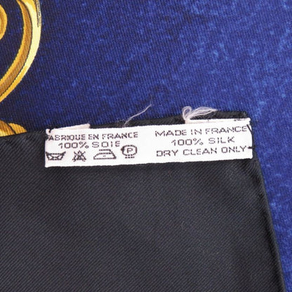 Hermes Carré 90 Cosmos Cosmogony Silk Black Scarf 0115 Hermes