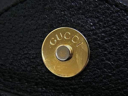 Gucci Handbag Bamboo 002 1186 0260 Black Leather Women