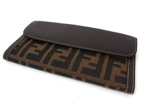 Fendi Wallets Zucca Pattern 2277 30806 079 Brown Canvas And Leather Unisex W