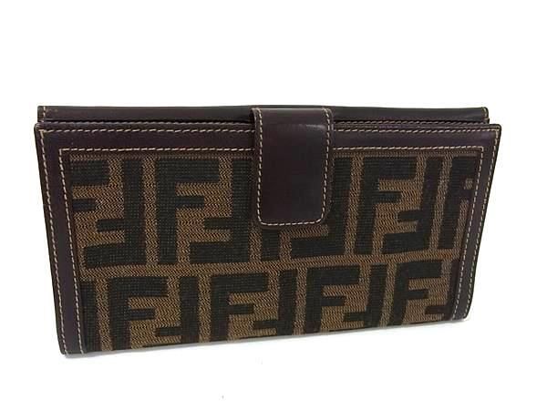 Fendi Wallets Zucca Pattern 2277 30806 079 Brown Canvas And Leather Unisex W