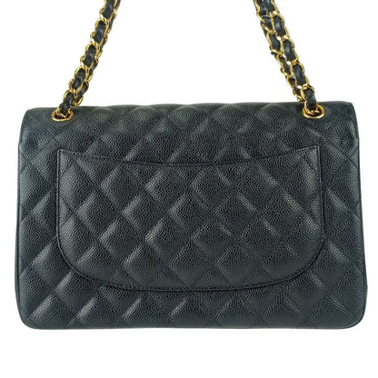 Chanel Shoulder Bag Classic Large Handbag Deca Matelasse 30 A58600 Black Caviar
