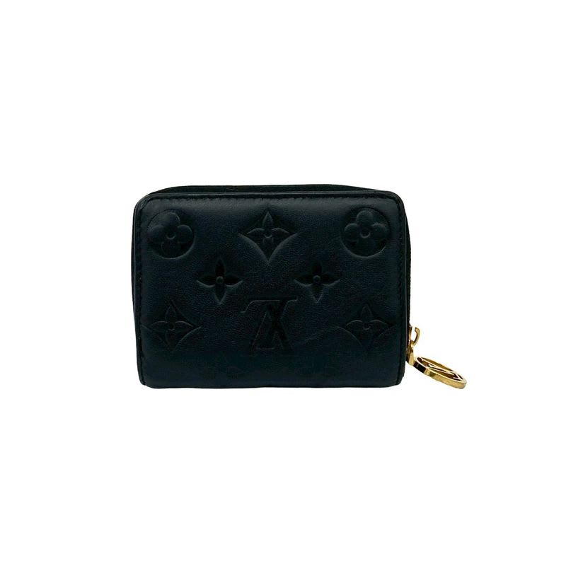 Louis Vuitton Portefeuille Monogram Empreinte Leather Round Zip Bifold Wallet