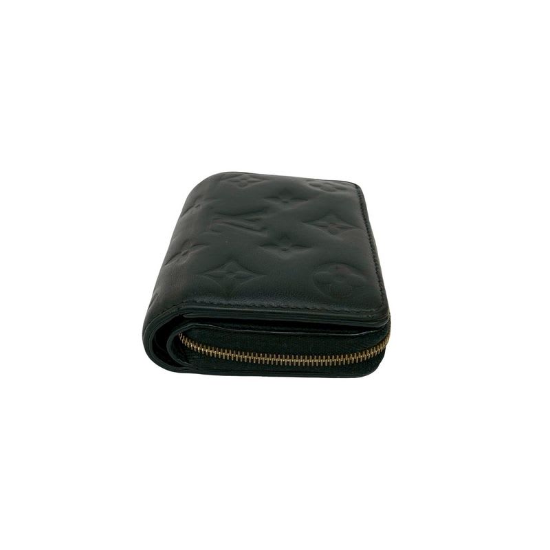 Louis Vuitton Portefeuille Monogram Empreinte Leather Round Zip Bifold Wallet