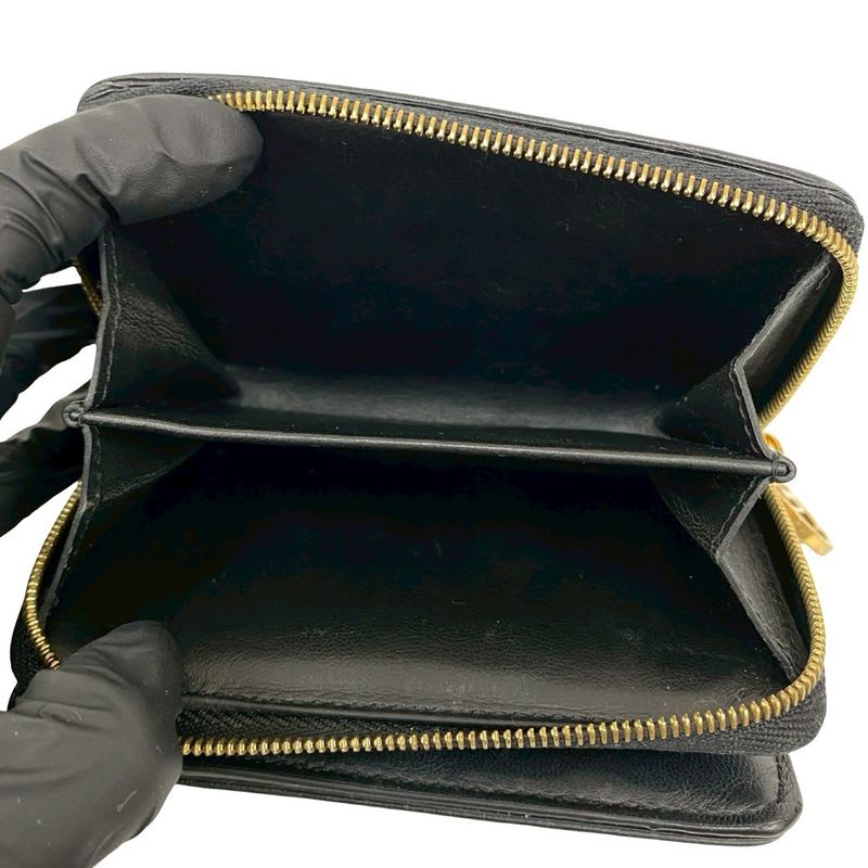 Louis Vuitton Portefeuille Monogram Empreinte Leather Round Zip Bifold Wallet
