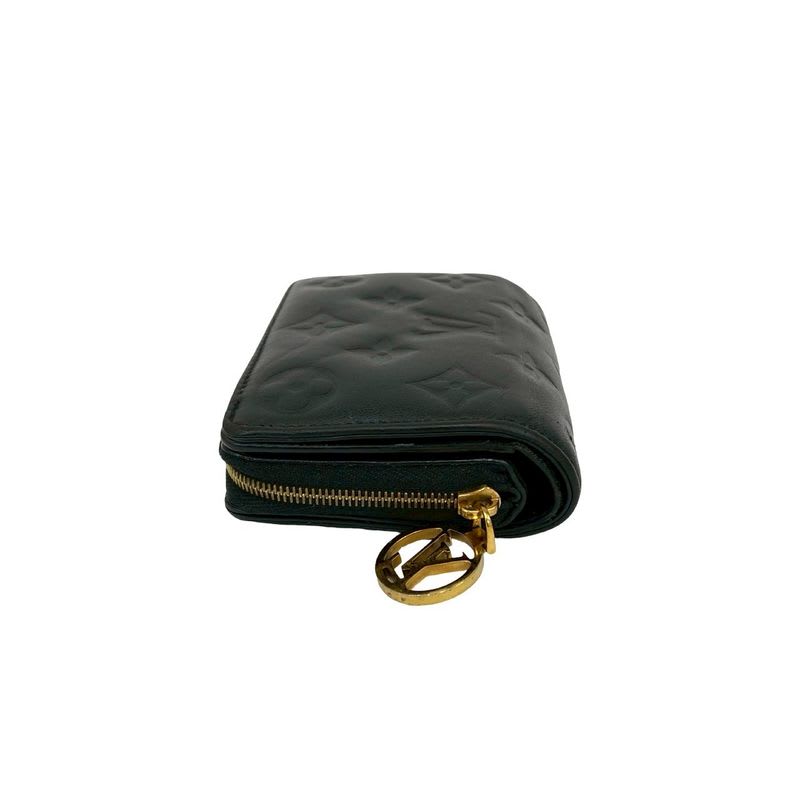Louis Vuitton Portefeuille Monogram Empreinte Leather Round Zip Bifold Wallet