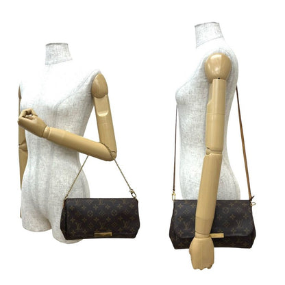 Louis Vuitton Favorite MM Leather 2-Way Chain Handbag Shoulder Bag Pochette