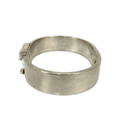 Chanel Vintage Coco Mark Logo Metal Bangle Bracelet 96P