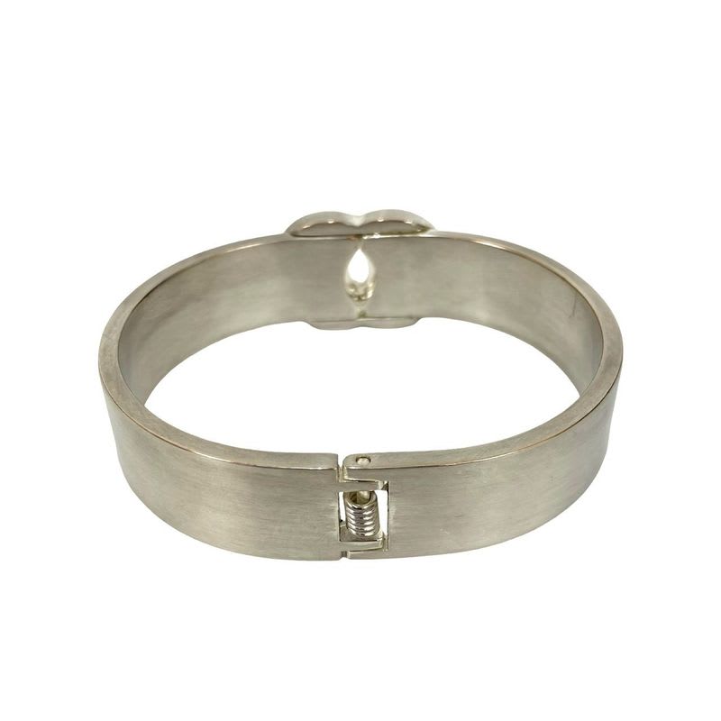 Chanel Vintage Coco Mark Logo Metal Bangle Bracelet 96P