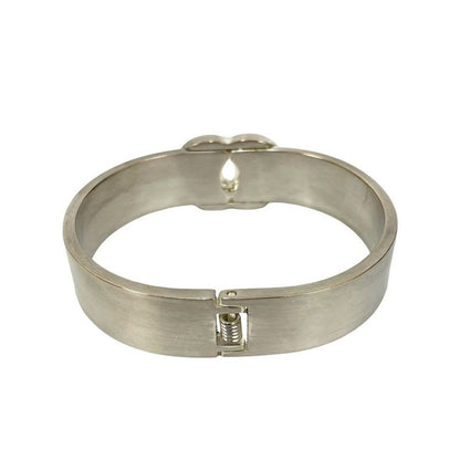 Chanel Vintage Coco Mark Logo Metal Bangle Bracelet 96P