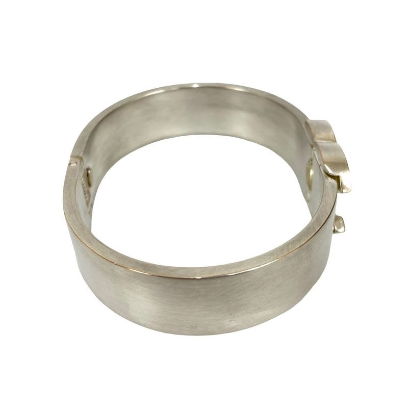 Chanel Vintage Coco Mark Logo Metal Bangle Bracelet 96P