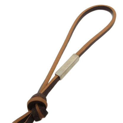 Prada Key Holder Key Ring Leather Brown Small Accessories