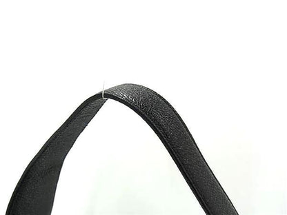 Bvlgari Shoulder Bag Black Leather Women Silver Hardware Excellent Condition