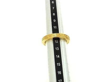 Versace Ring Greca Gold Metal Unisex Excellent Condition