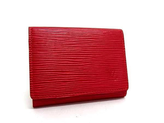 Louis Vuitton Card Case Envelop Carte De Visite M5658e Rouge (red) Epi Ladies