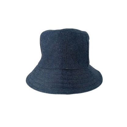 Hermes Hat "helen" Silky H232029n Indigo 100% Cotton Unisex Bucket Hat Silver