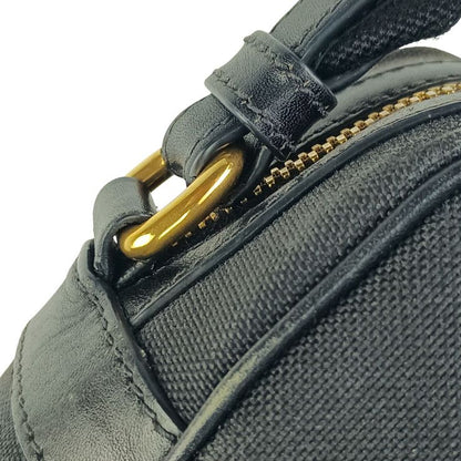 Prada Crossbody Bag Logo Jacquard Shoulder Bag 1bh089 Black Canvas Leather