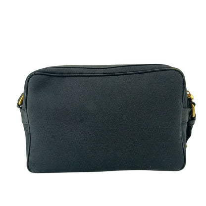 Prada Crossbody Bag Logo Jacquard Shoulder Bag 1bh089 Black Canvas Leather