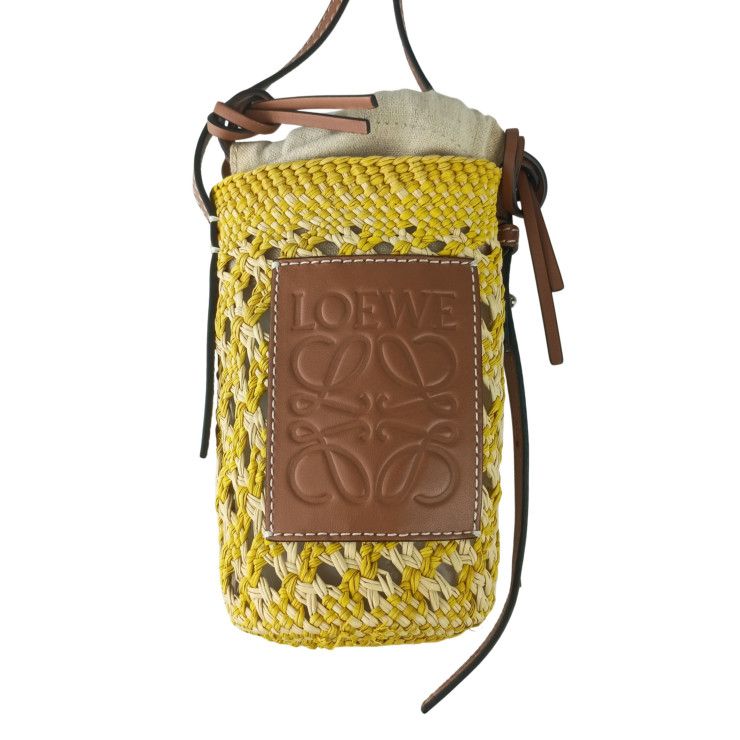 Loewe Shoulder Bag Anagram Cylinder Pocket Shoulder Bag C630p71x01 Yellow Brown