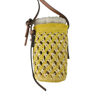 Loewe Shoulder Bag Anagram Cylinder Pocket Shoulder Bag C630p71x01 Yellow Brown