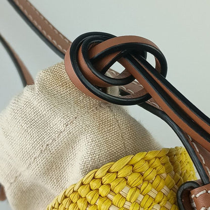 Loewe Shoulder Bag Anagram Cylinder Pocket Shoulder Bag C630p71x01 Yellow Brown