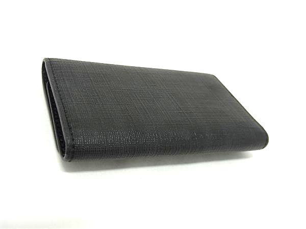 Fendi Key Case Zucca 8ap079 Black PVC Leather Unisex 6-stack Excellent Condition