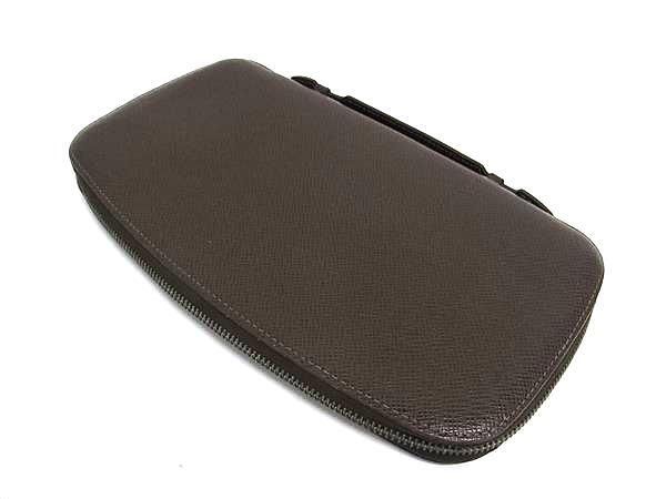 Louis Vuitton Wallet Organizer Atholl M30658 Grizzly Taiga Men's Travel Case