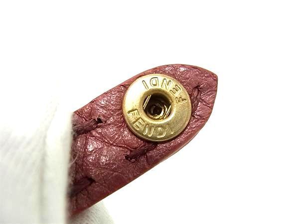 Fendi Bracelet Selleria Pink Gold Leather Ladies Horse Motif