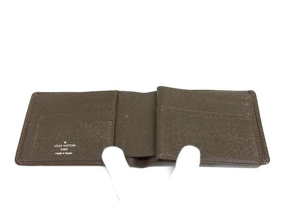 Louis Vuitton Wallet Porte Vie 3 Volle M30428 Grizzly Brown Taiga Men's Bifold