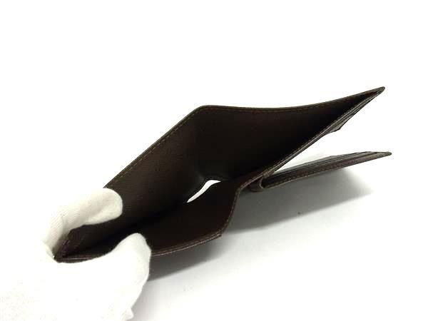 Louis Vuitton Wallet Porte Vie 3 Volle M30428 Grizzly Brown Taiga Men's Bifold